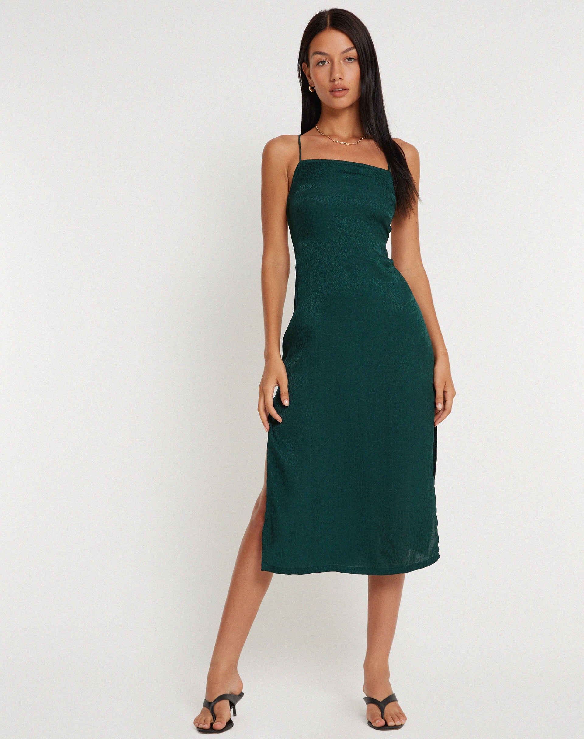 Forest Green Cheetah Strappy Midi Dress | Nosita motelrocks-com-us Forest Green Cheetah Strappy Midi Dress | Nosita motelrocks-com-us