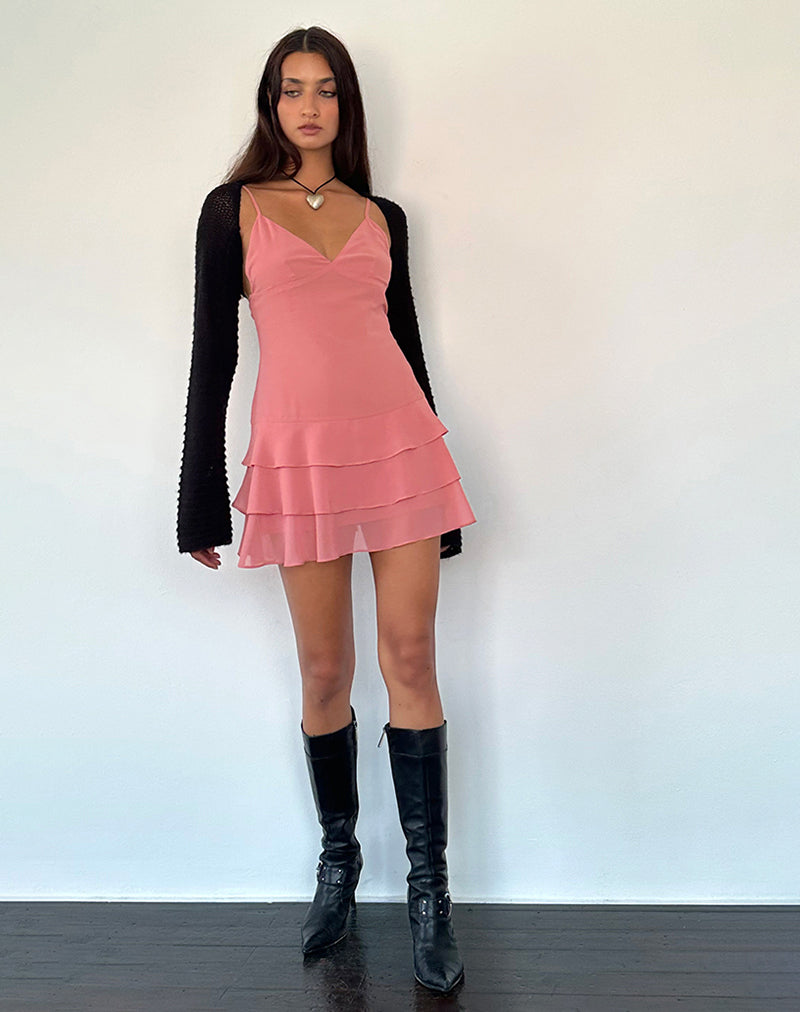 Chiffon Blush Mini Dress | Riasi – motelrocks-com-us
