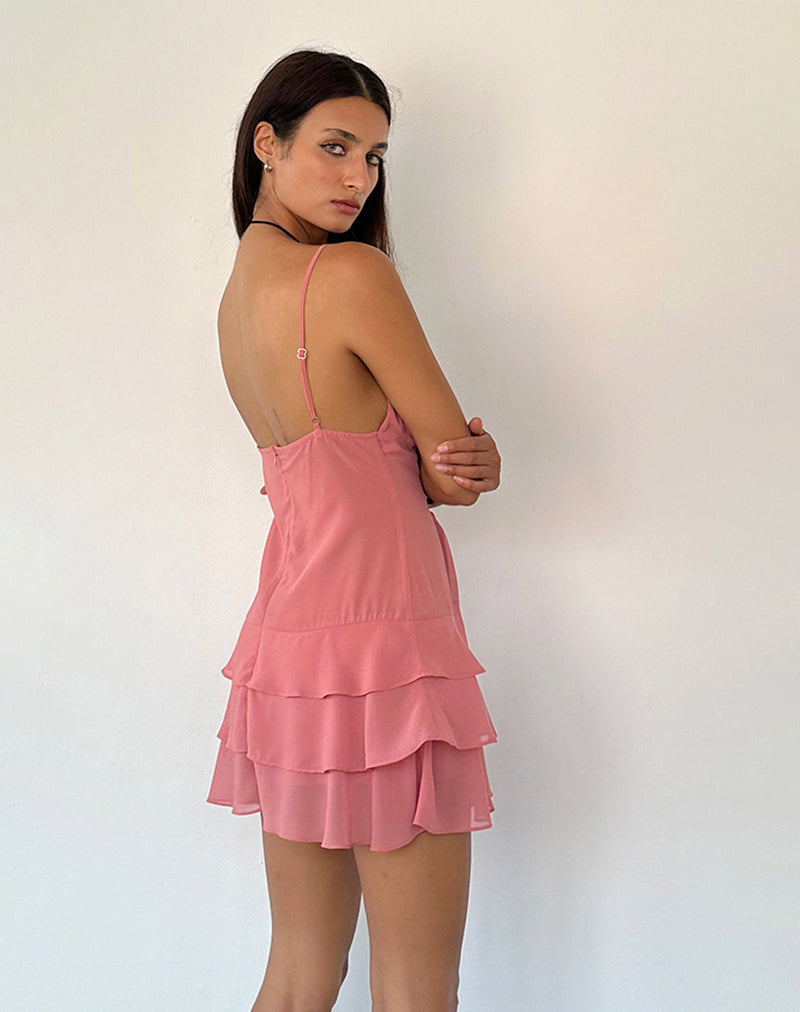 Chiffon Blush Mini Dress