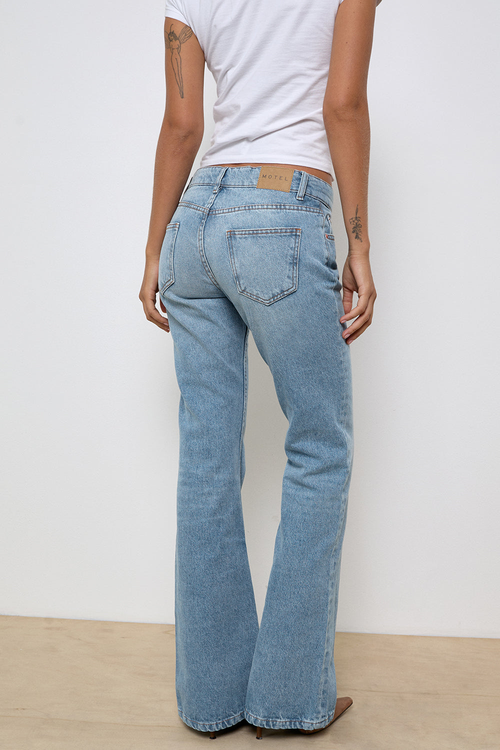 Image of Rigid Low Rise Flare Jeans in Bright Blue Used