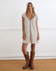 Image of Rinari Mini Dress in Satin Champagne
