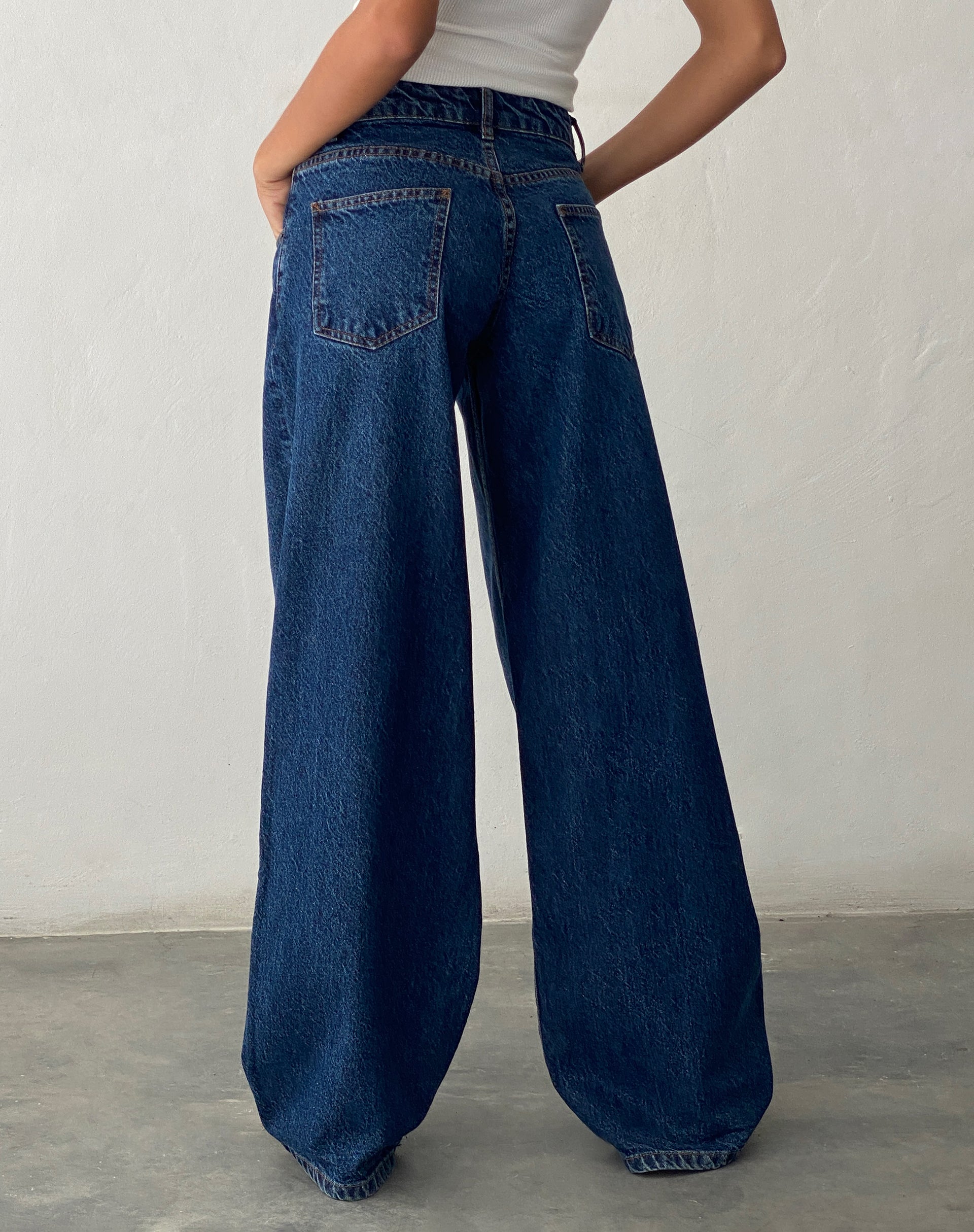 Mid Blue Used Ripped Jeans | Roomy – motelrocks-com-us
