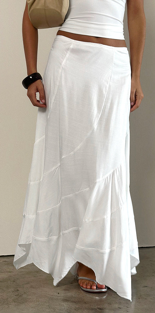 Image of Rombe Seamed Fairy Midi Skirt in Ivory