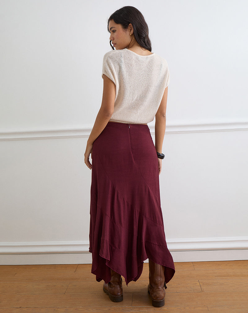Image of Rombe Maxi Skirt in Maroon