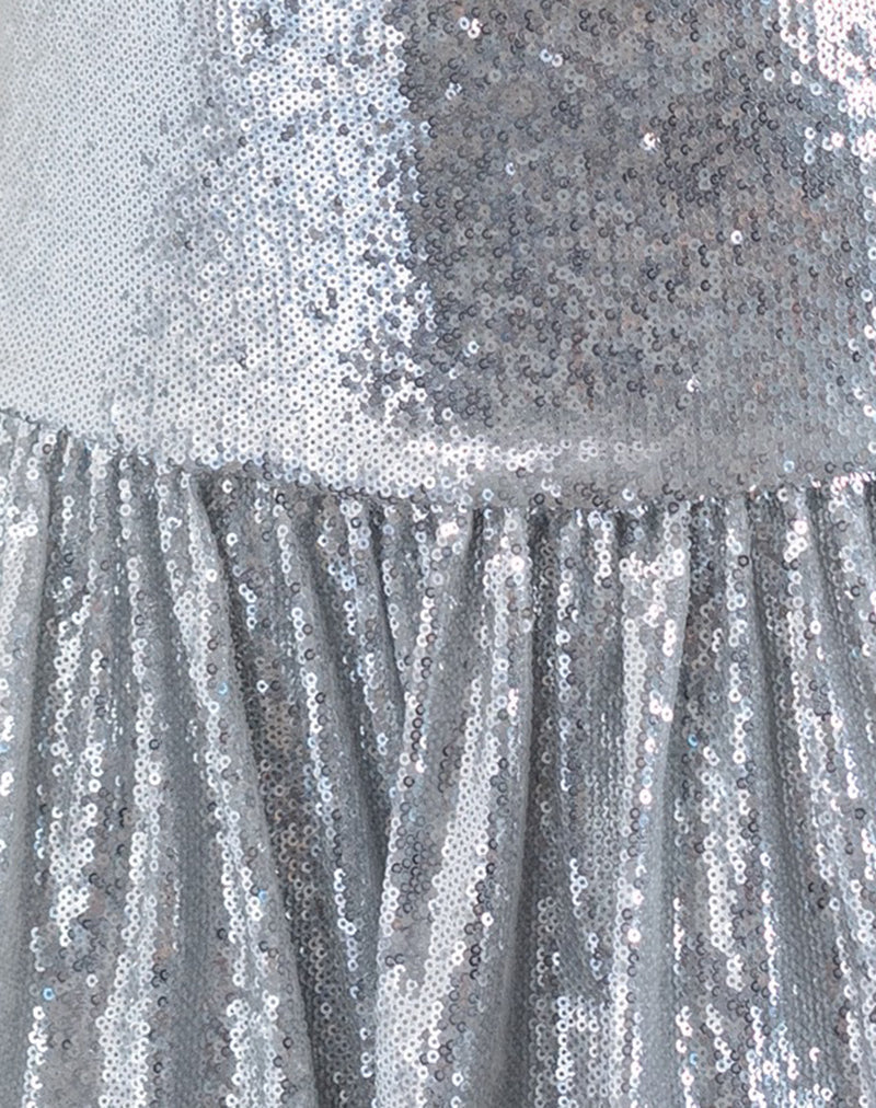 motel rocks silver sequin dress Backless Silver Sequin Slip Dress | Hedi