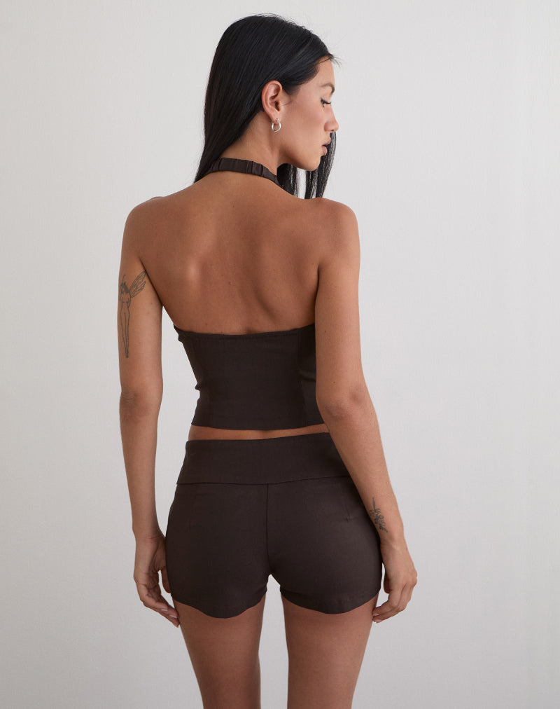 Image of Lucen Mini Short in Tailoring Brown