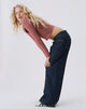 Image of Roomy Extra Wide Low Rise Jeans in Indigo