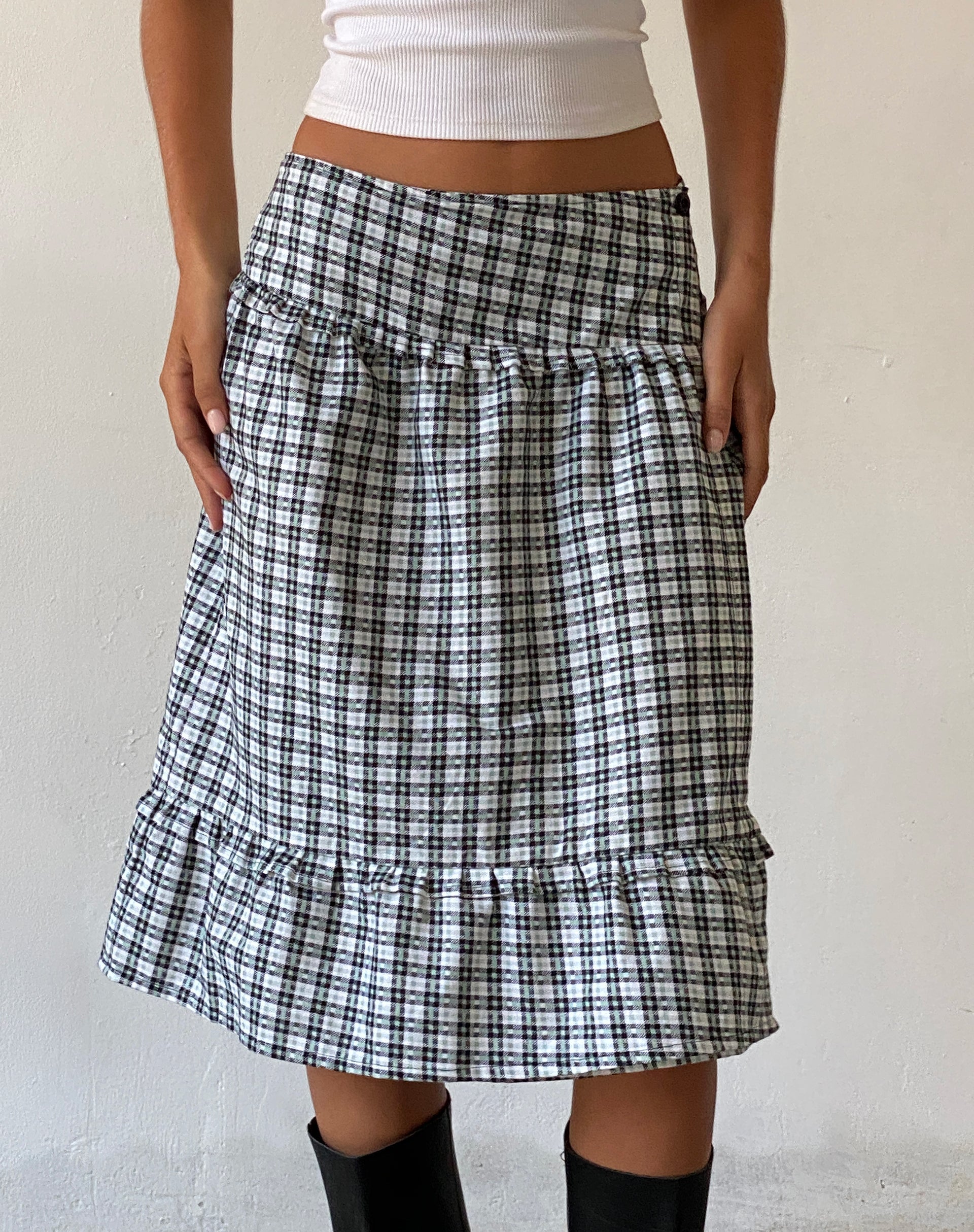 Brandy Check Midi Wrap Skirt | Kasya – motelrocks-com-us