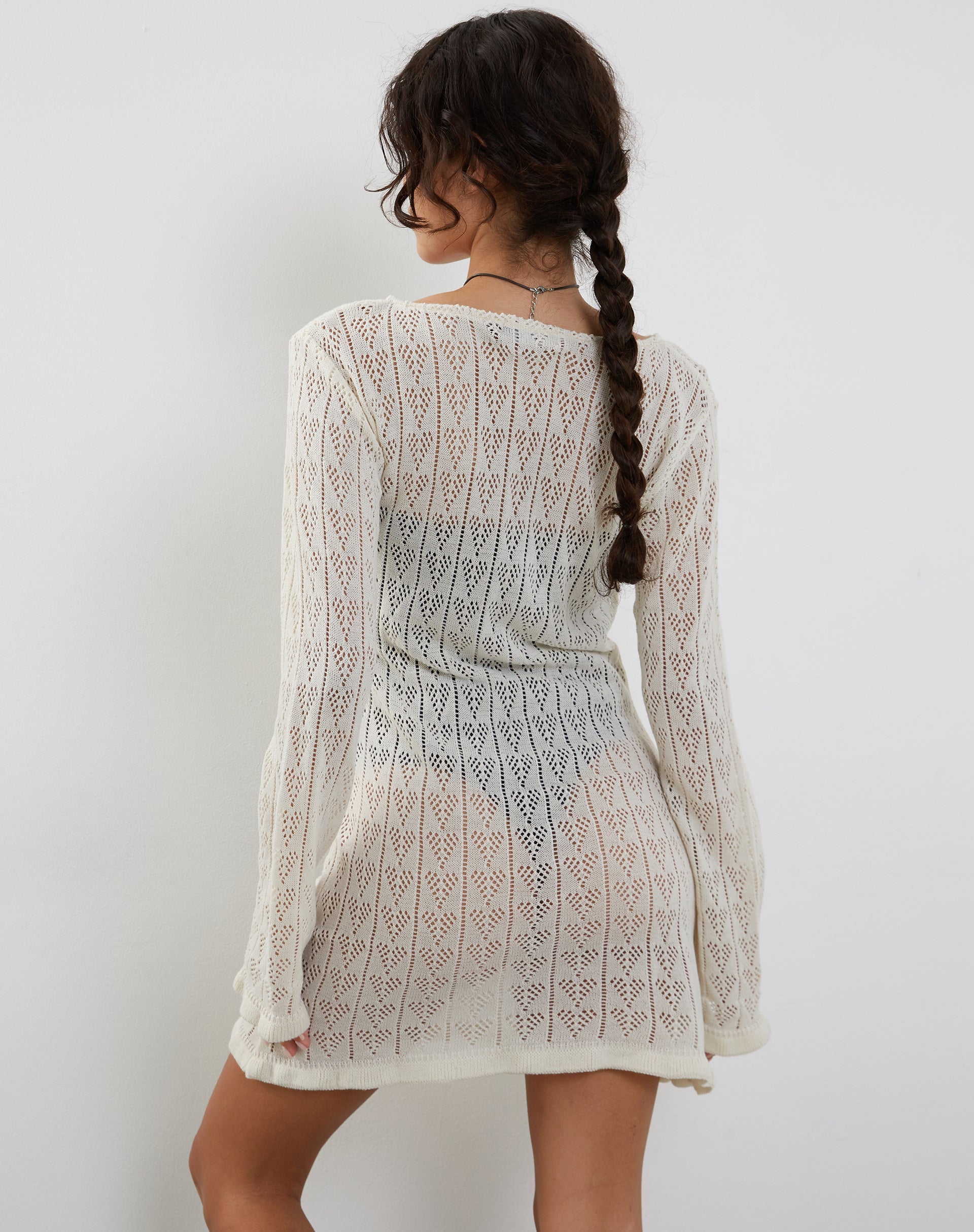 Image of Rue Mini Knit Dress in Ivory