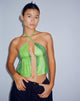 image of Runita Top in Sequin Solarized Green