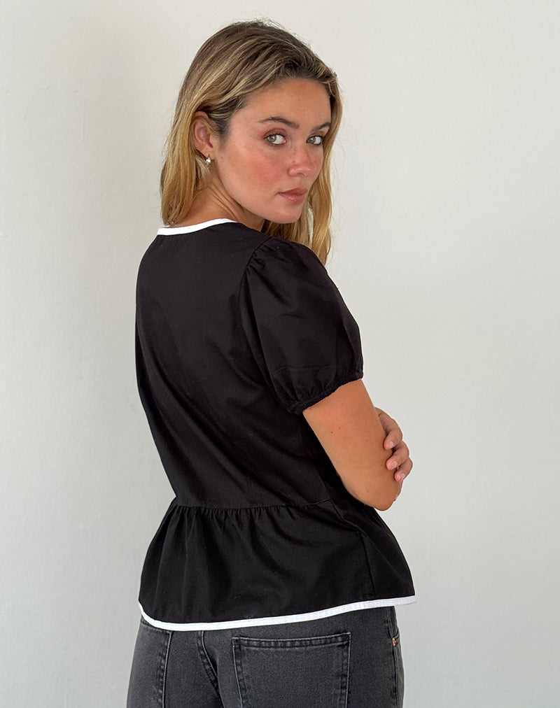 soft tie blouse black 完売品 Cecilia Silk Tie-Front Blouse - Black – The Noli Shop