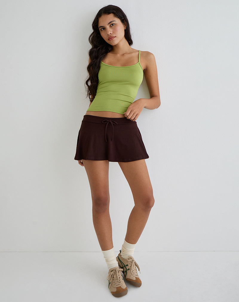Saeko Micro Skort in Bitter Chocolate