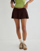 Image of Saeko Micro Skort in Bitter Chocolate