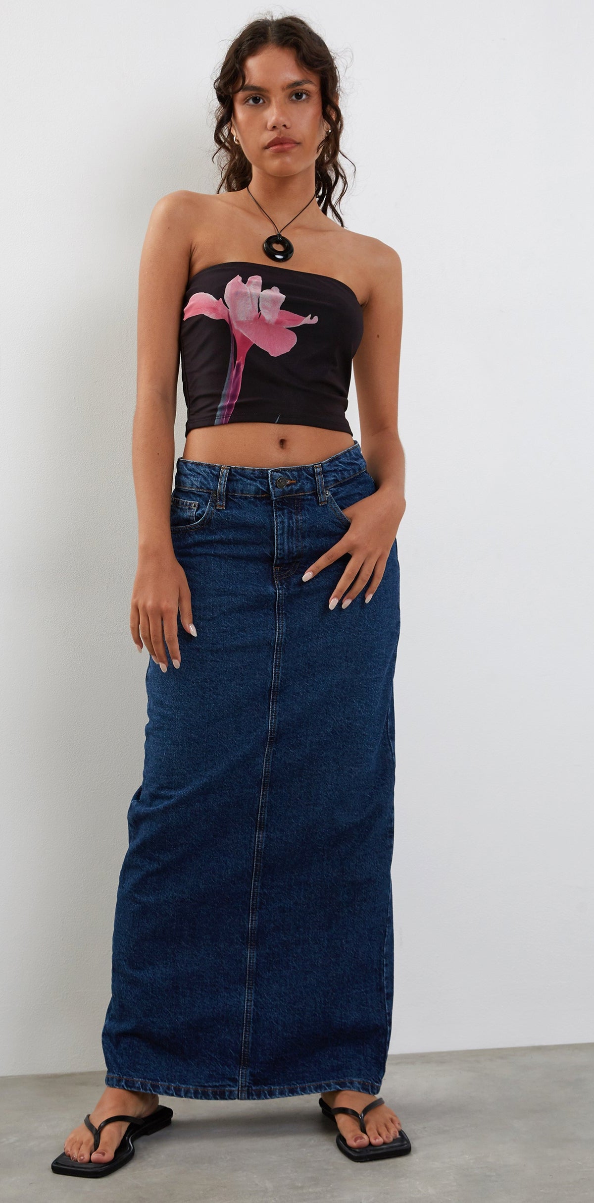 Shae Bandeau Knitted Top in Pink