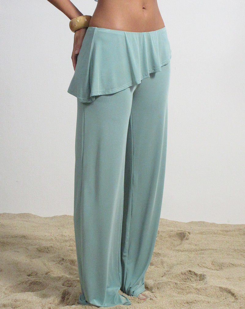 Sakano Wide Leg Trouser in Aqua Grey