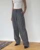 Image of Sakaria Wide Leg Trouser in Grey Check