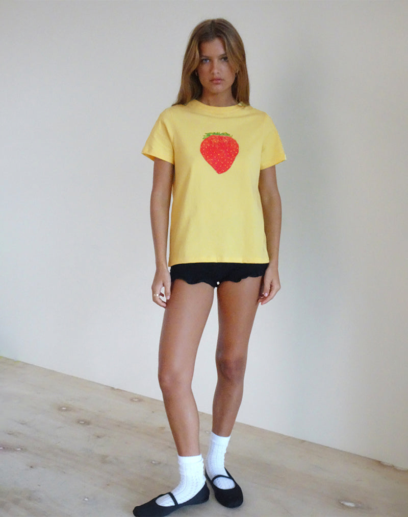 Lemonade Oversized Strawberry Tee | Saki – motelrocks-com-us