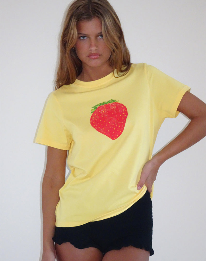 Lemonade Oversized Strawberry Tee | Saki – motelrocks-com-us