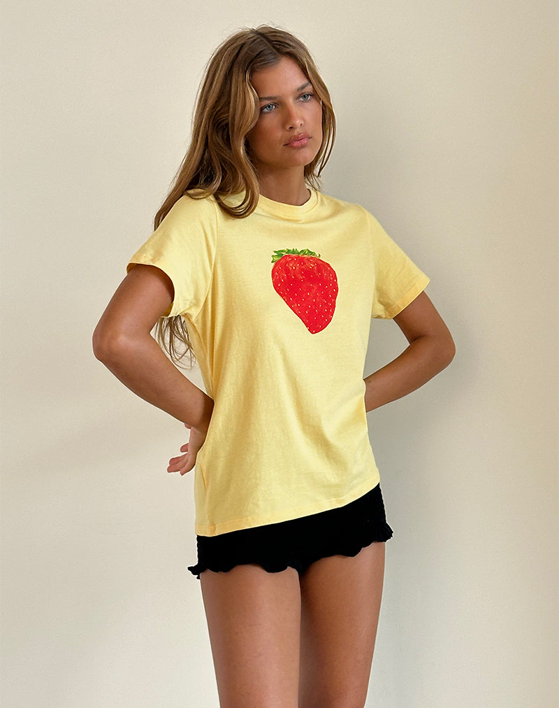 Lemonade Oversized Strawberry Tee | Saki – motelrocks-com-us