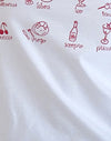 White with Red Star Signs Print