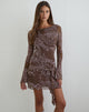 Image of Salira Mini Dress in Moonlit Blossom Brown
