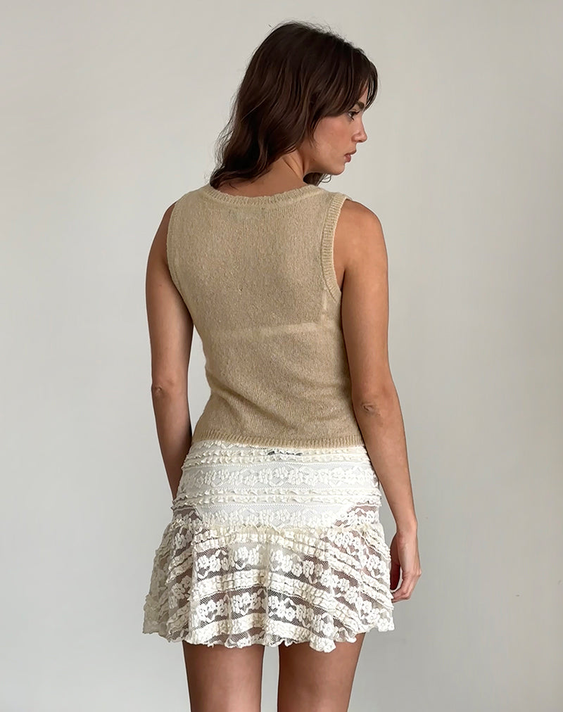 Natural Sheer Knit Tank Top | Salisha – motelrocks-com-us