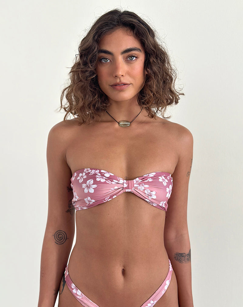 Image of Samara Bikini Top in Hibiscus Floral