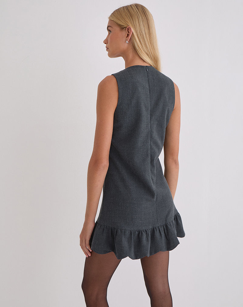 blue grey mini dress Women's Soft Kisses Light Blue Short Sleeve Tweed Mini Dress | Size: L