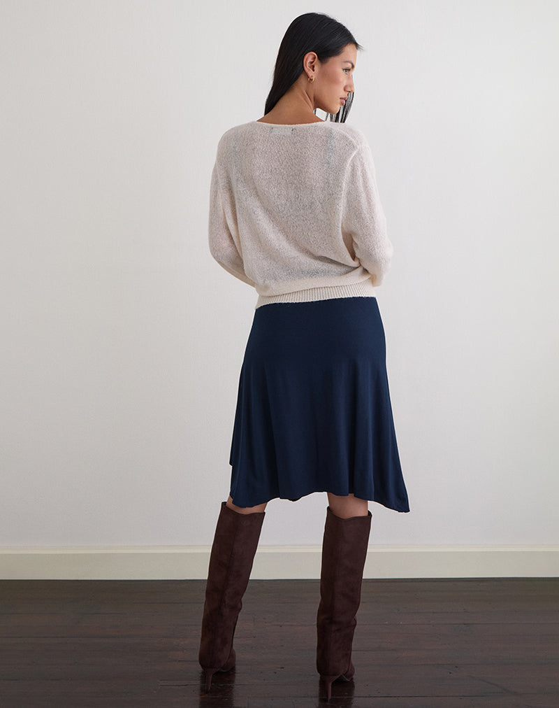 Image of Esmeray Midi Skirt in Navy