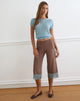 Image of Satomi Capri in Lace Trim Cupro Mink
