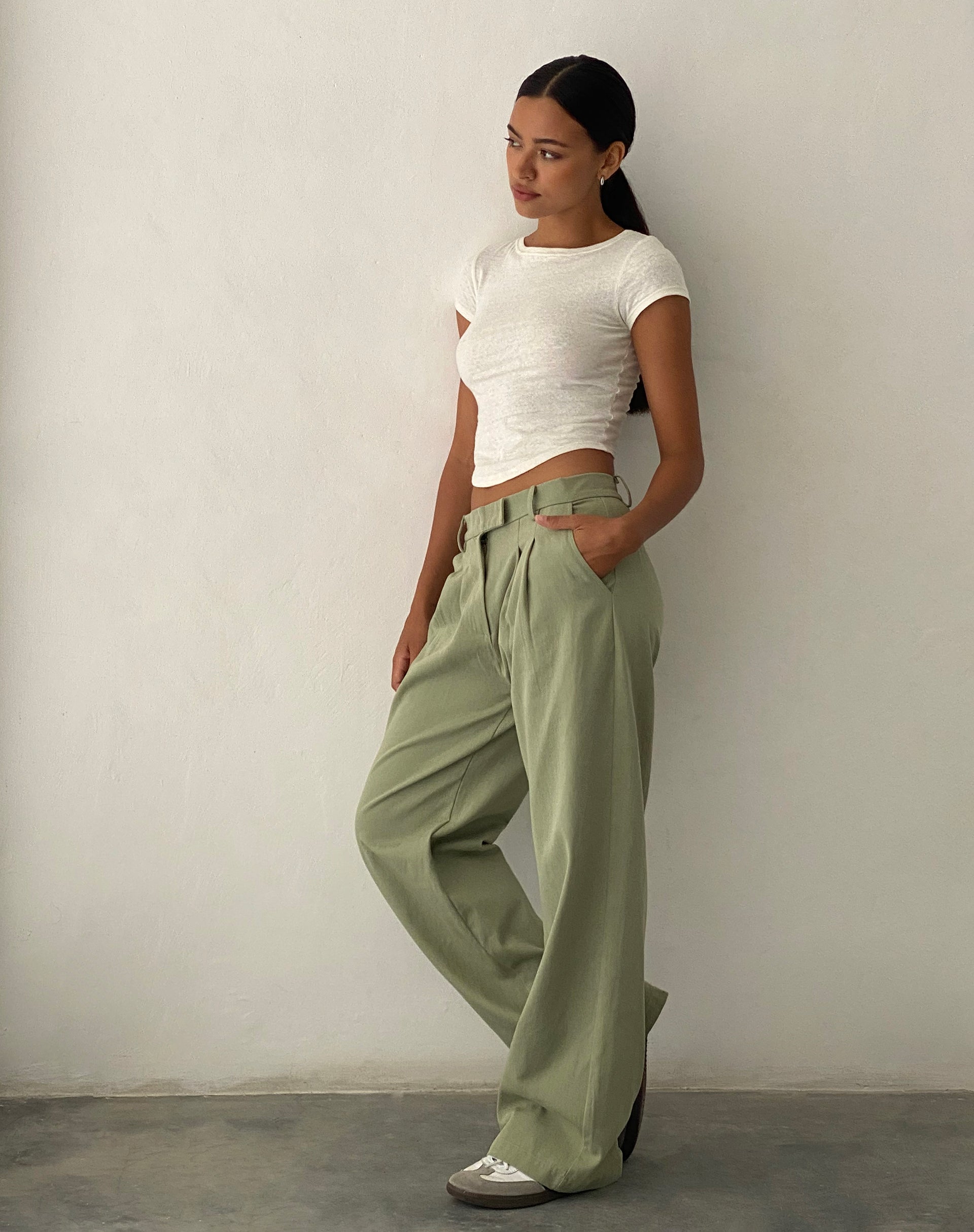 ASOS EDITION super wide leg trouser with tie front co-ord | ASOS