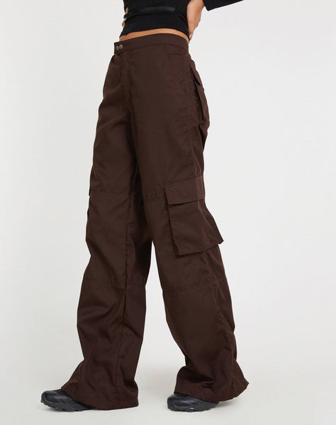 Dark Brown Cargo Trouser | Saul – motelrocks-com-us