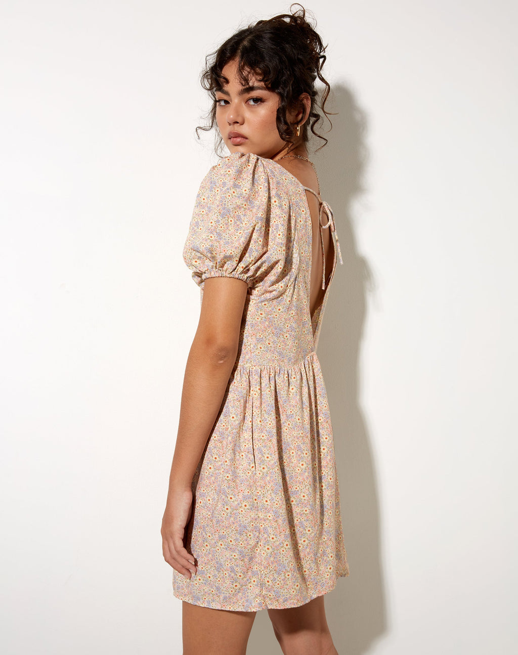 Senza Dress in 70's Prairie Girl Floral