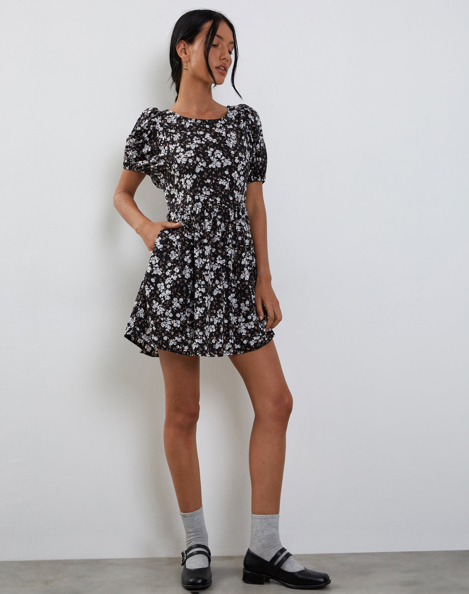 Dark Wild Flower Mini Dress | Senza – motelrocks-com-us