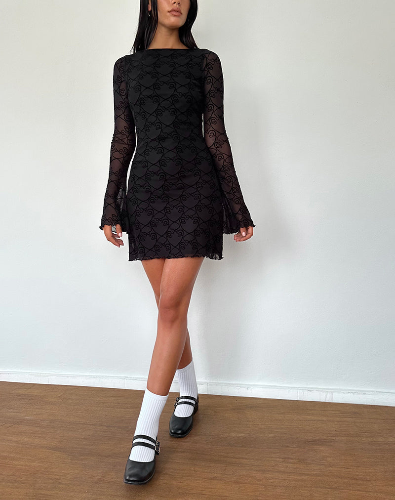 INES - SILK WOOL FLARE DRESS – HARUNOBUMURATA