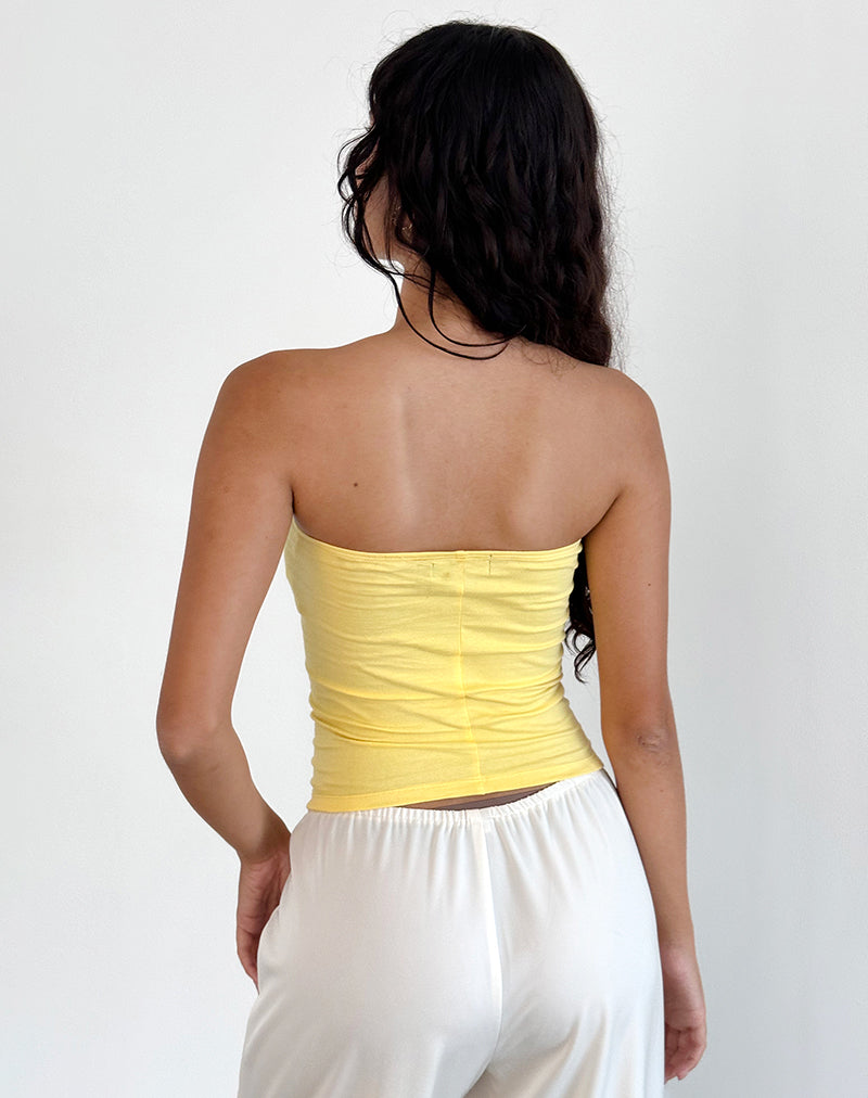 Image of Shaelo Bandeau Top in Lemonade Orange Hisbiscus