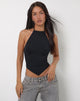 Image of Shalas Halter Top in Rayon Jersey Black