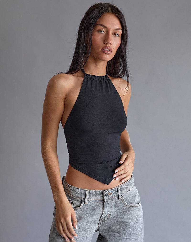 Black Halter Top | Shalas – motelrocks-com-us