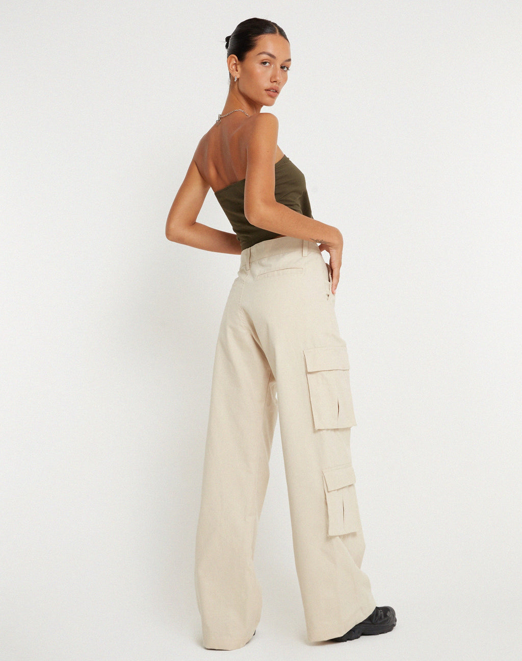 Shan Wide Leg Trouser in Ecru