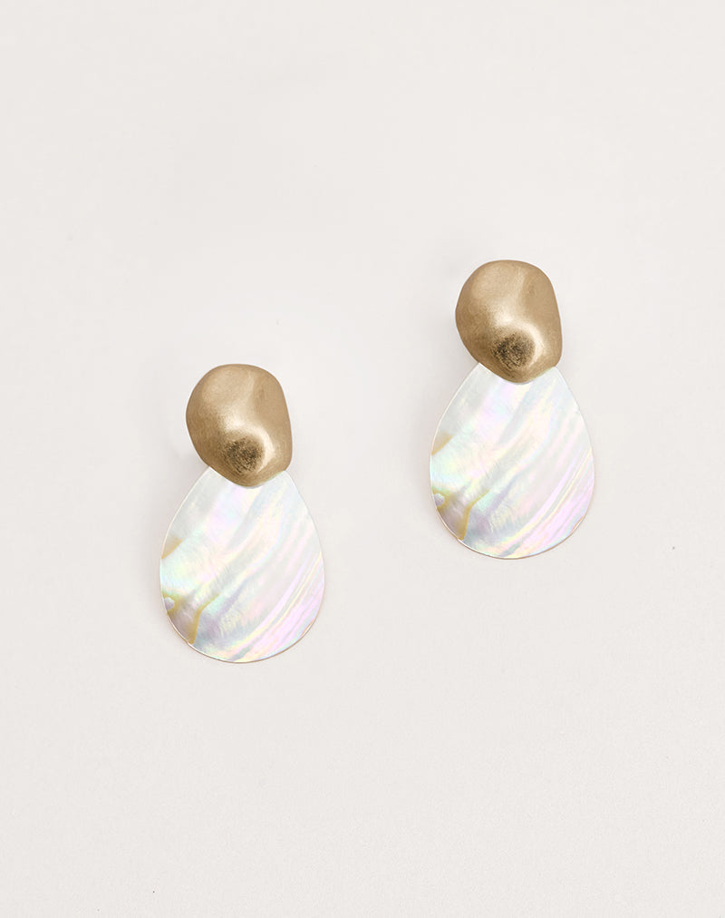 Image of Shell Disc Drop Earrings