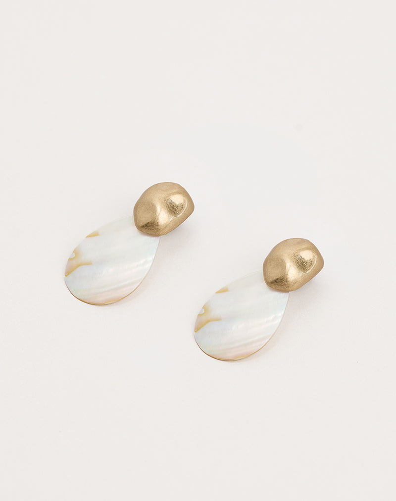 Image of Shell Disc Drop Earrings