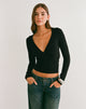 Image of Sheon Long Sleeve Top in Rib Black