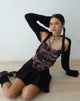 Image of Shindu Top in Mesh Botanical Bleed Black