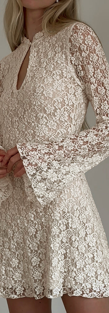 Ivory Lace Mini Dress