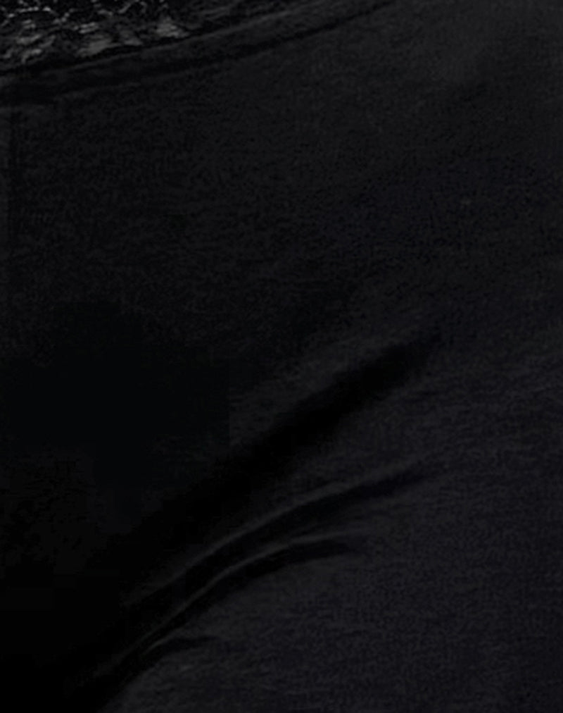 Black Lace Trim Trousers  Sinena – motelrocks-com-us