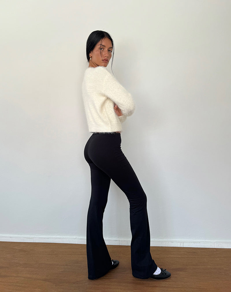 REISS Jess Slim Fit Satin Trim Trousers in Night Navy | Endource