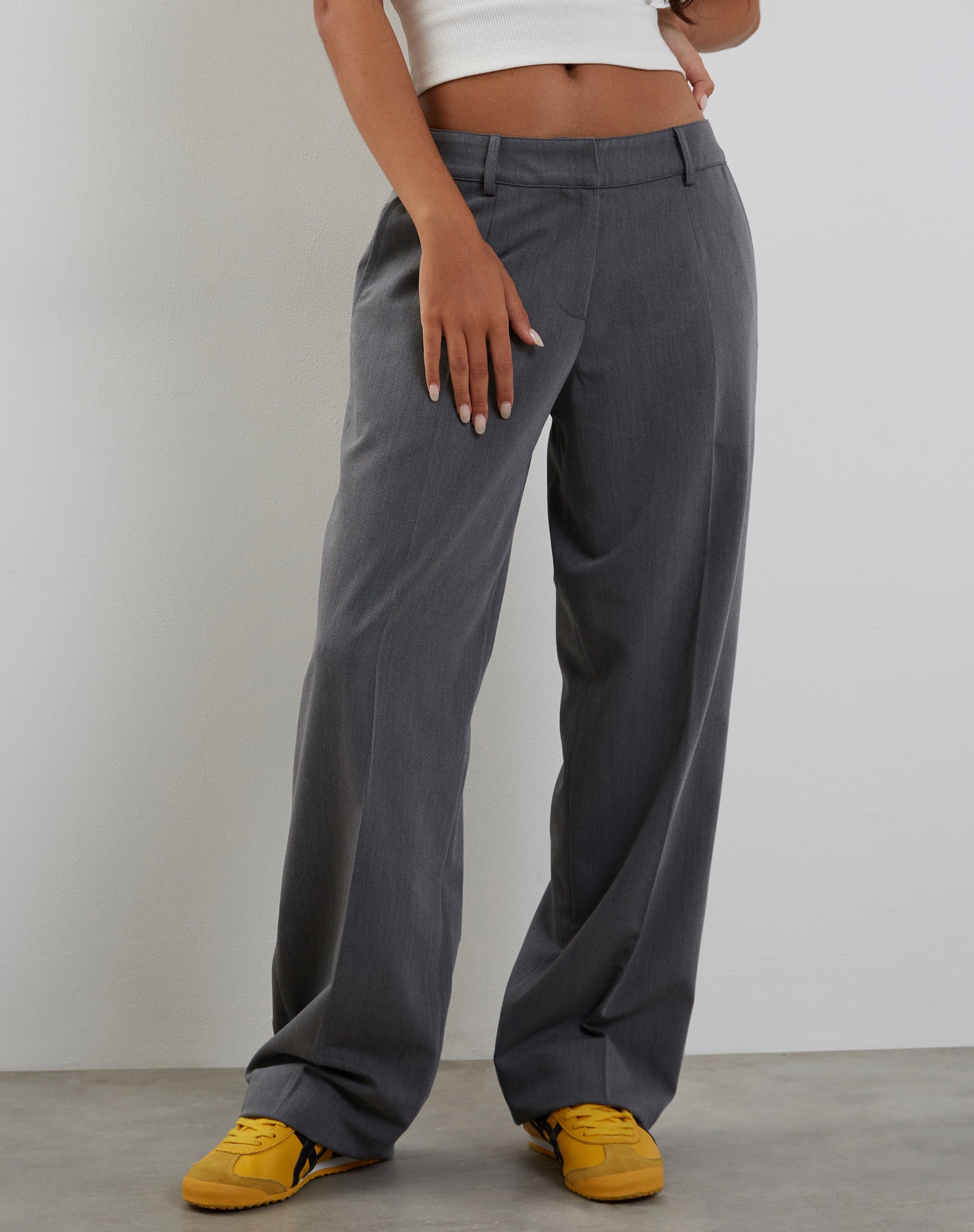 image of Sirkia Low Rise Tailored Trouser in Charcoal