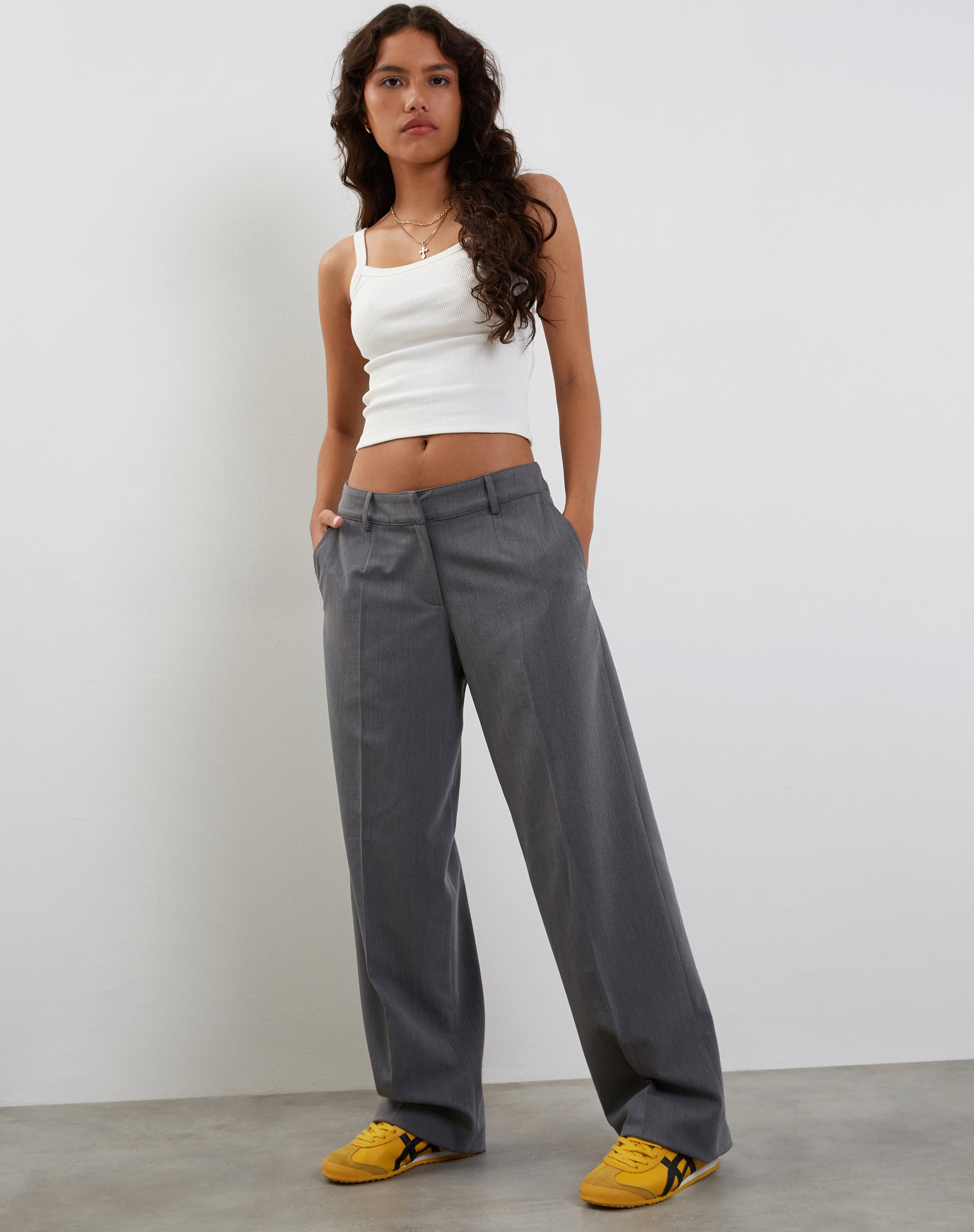 image of Sirkia Low Rise Tailored Trouser in Charcoal
