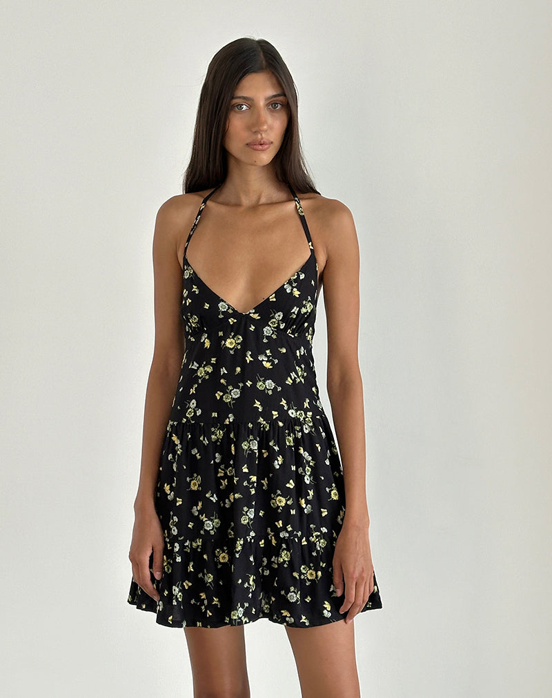 Lemon and Lime Printed Black Mini Dress | Siskana motelrocks-com-us Lemon and Lime Printed Black Mini Dress | Siskana motelrocks-com-us
