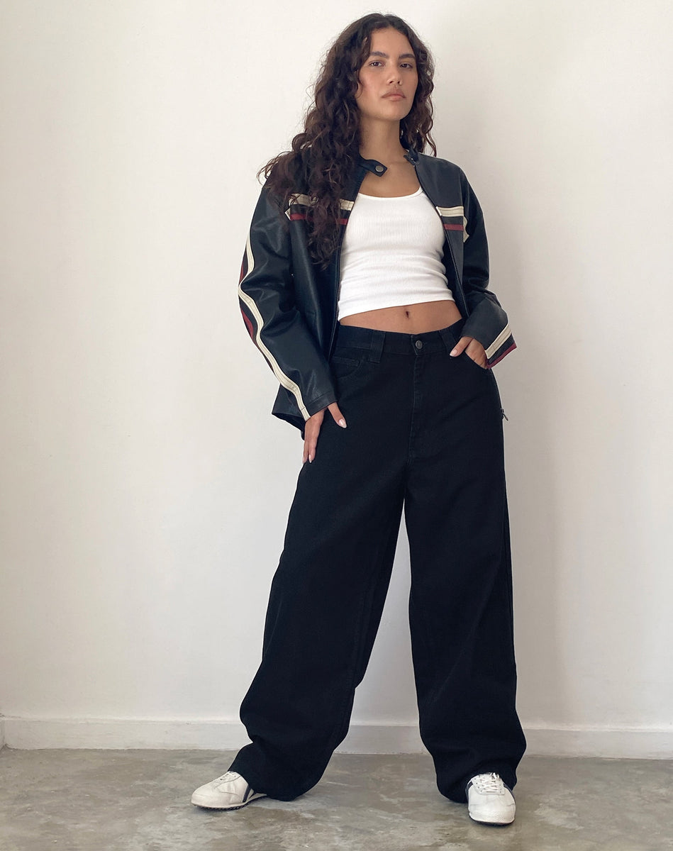 Rinse Black Low Rise Jeans | Skater – motelrocks-com-us
